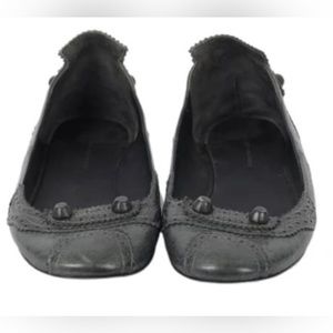 Balenciaga Arena Classic Anthracite Leather Ballet flats EU 38 with Box